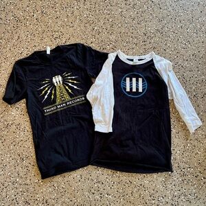 Two Size Small Band T-Shirts, Jack White and Third Man Records
